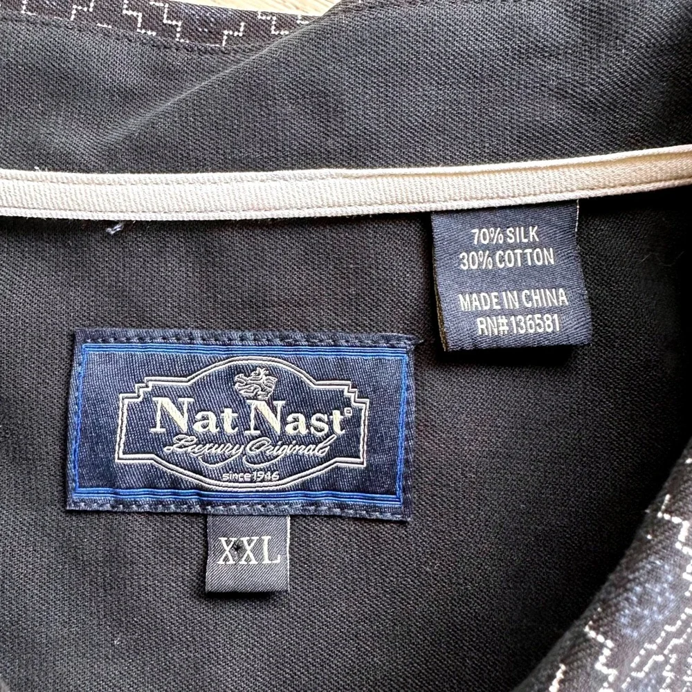 Nat Nast Luxury Original Silk Cotton Button Up Shirt - Men's‎ XXL CHARLIE SHEEN!